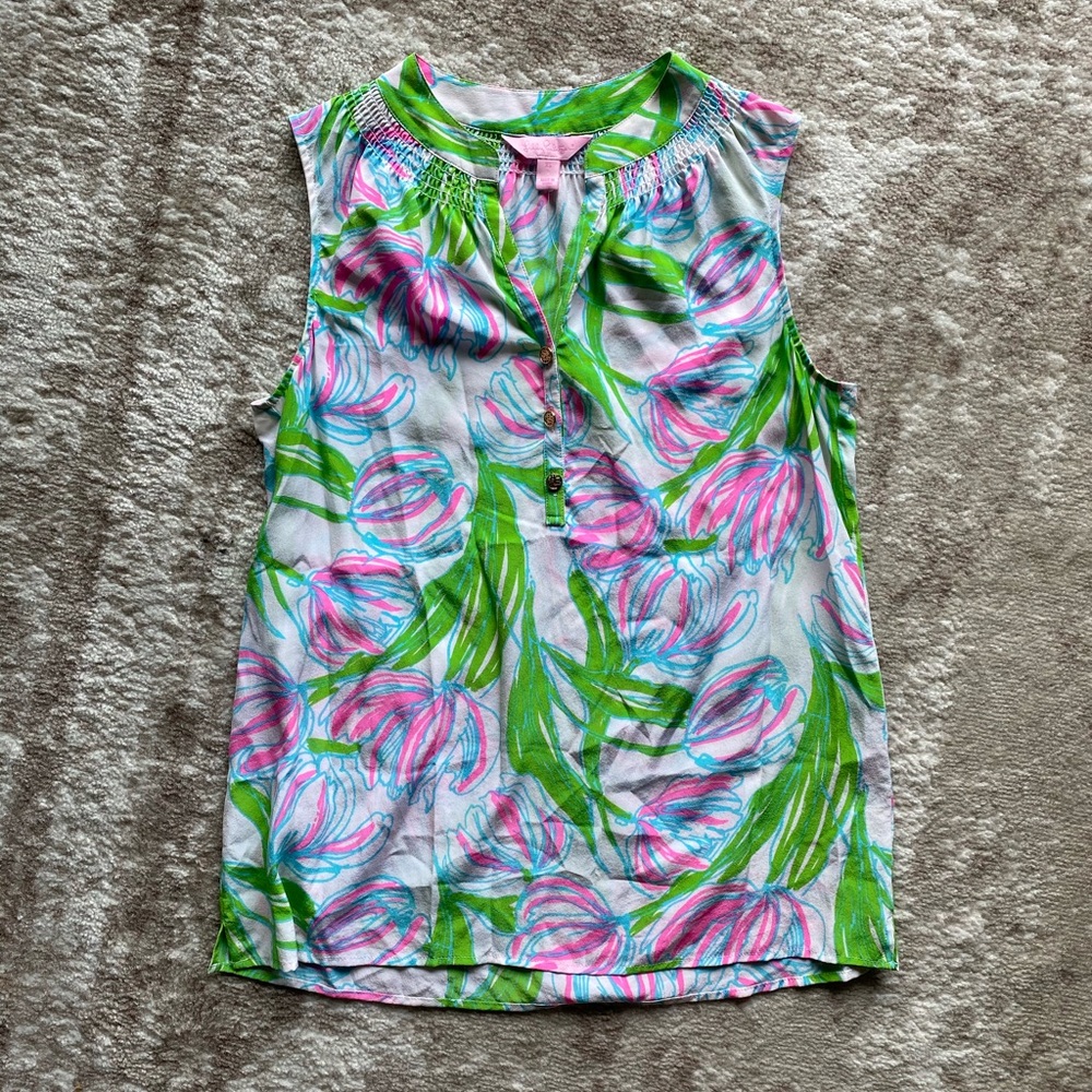 Lilly Pulitzer 100% Silk Top XS